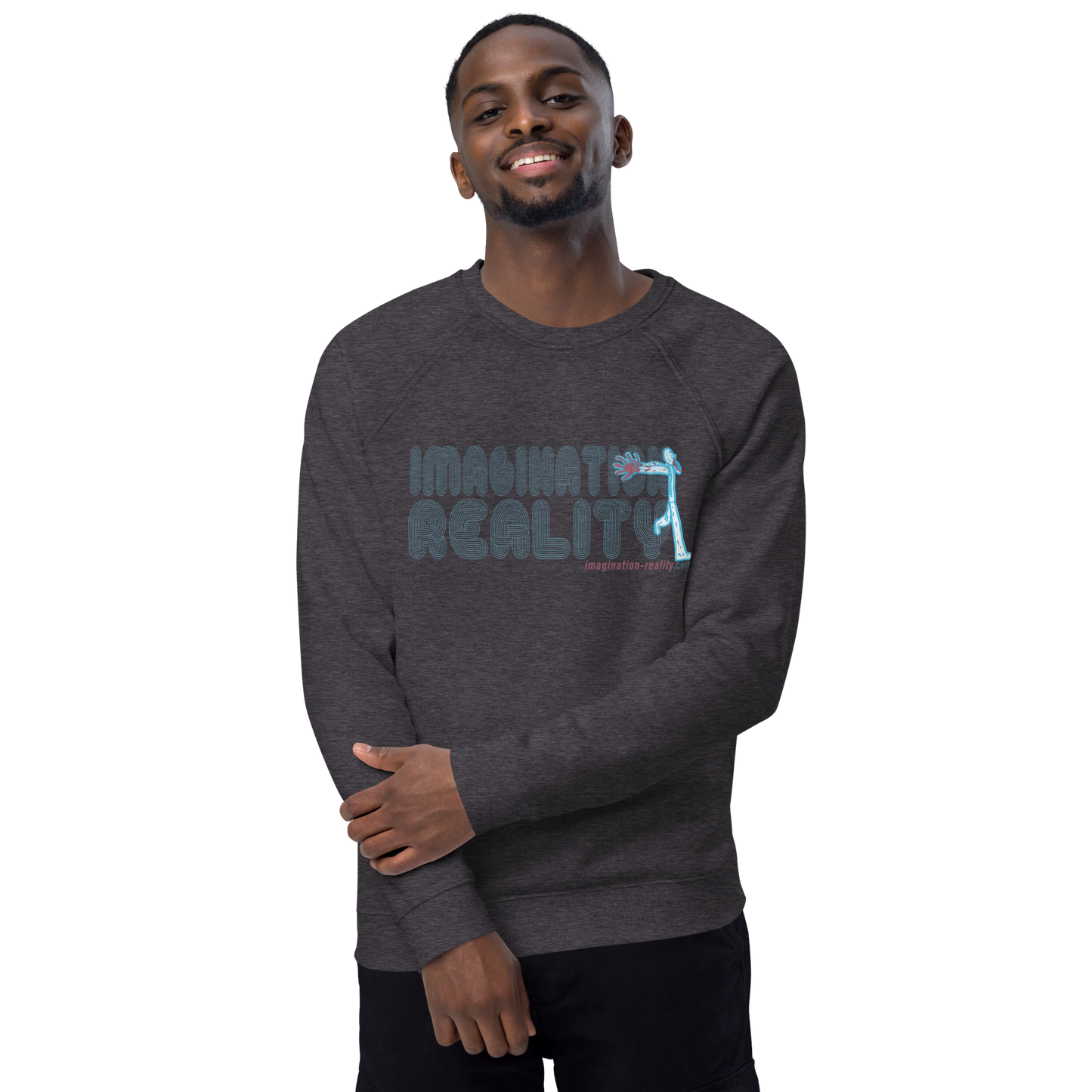 IMAGINATION REALITY Unisex organic raglan sweatshirt