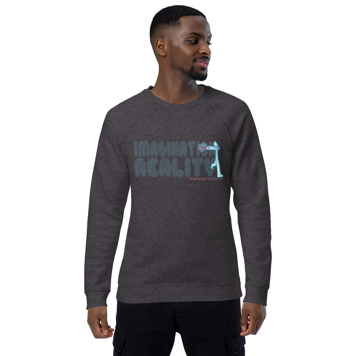 IMAGINATION REALITY Unisex organic raglan sweatshirt