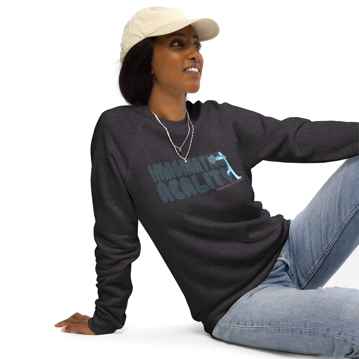 IMAGINATION REALITY Unisex organic raglan sweatshirt