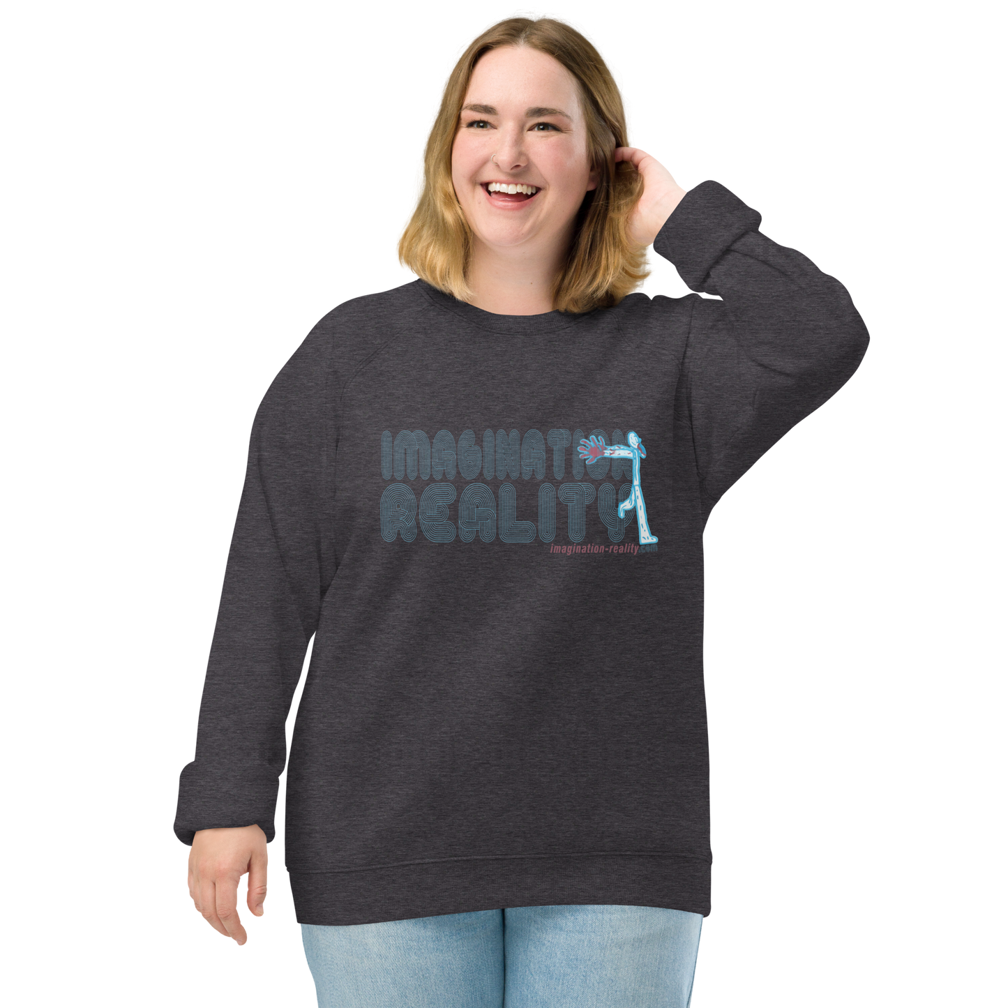 IMAGINATION REALITY Unisex organic raglan sweatshirt