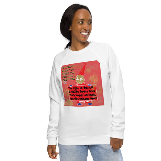Pope Of Love No MAGA Unisex organic raglan sweatshirt