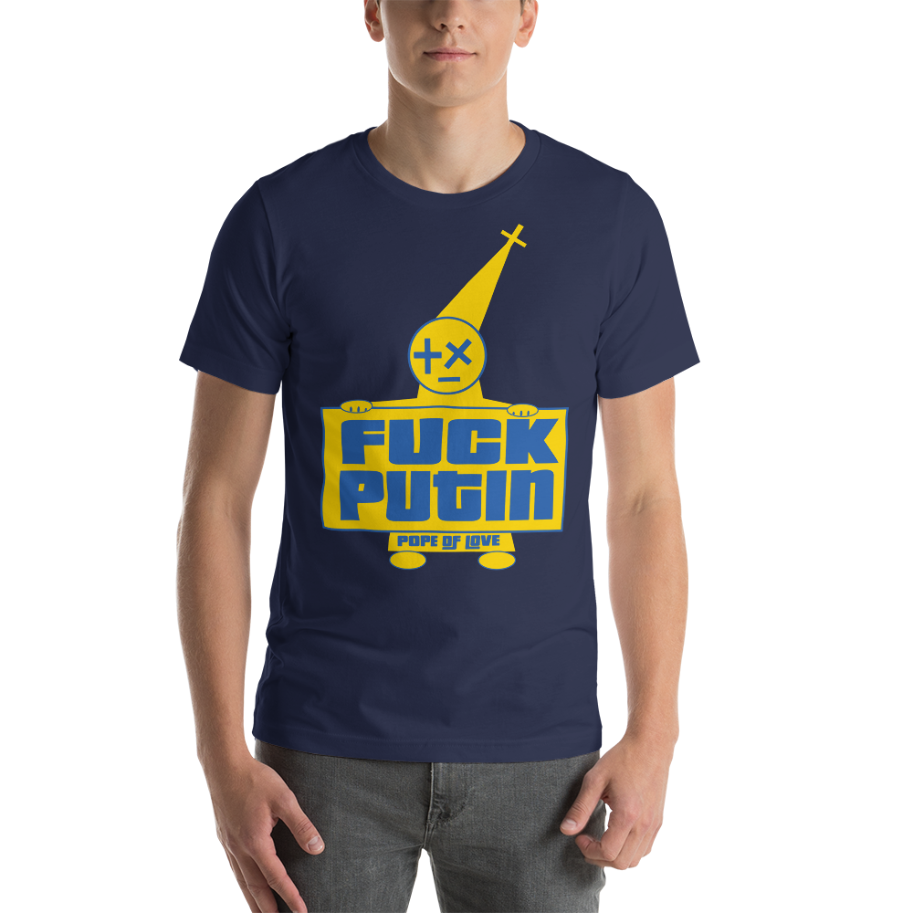 Pope Of Love Fuck Putin, Short-sleeve unisex t-shirt
