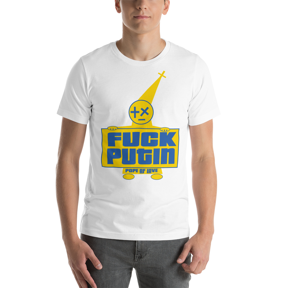 Pope Of Love Fuck Putin, Short-sleeve unisex t-shirt