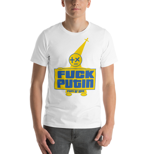 Pope Of Love Fuck Putin, Short-sleeve unisex t-shirt